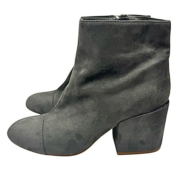 Charles By Charles David Quincey Gray Textile Ankle Boots Heels Size 7.5 M Used - Picture 7 of 9